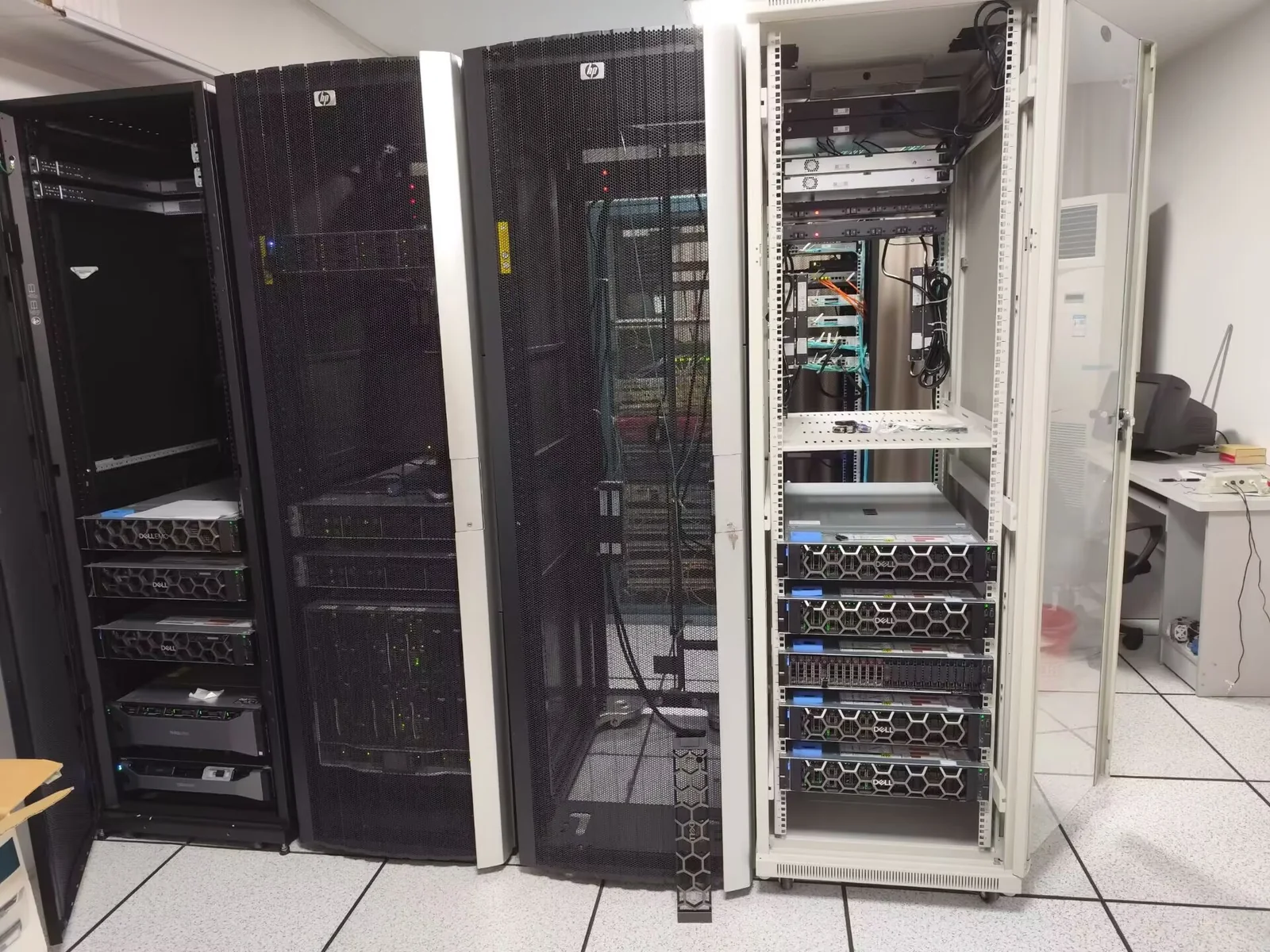Dell server rack and storage maintenance environment