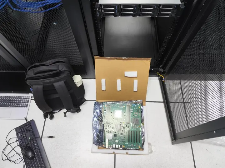 Replacement motherboard prepared for Inspur NF2180 M3 server repair