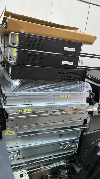 Retired enterprise servers prepared for IT asset buyback and recycling review
