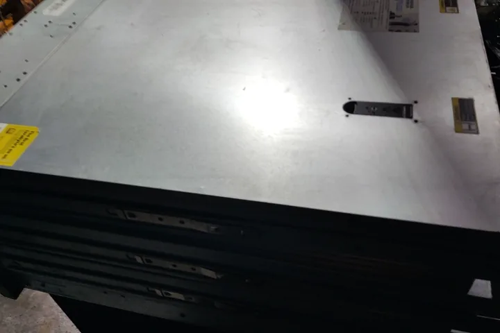 Enterprise rack server chassis stacked for on-site asset inventory
