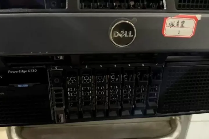 Dell PowerEdge R730 front view during used server recycling assessment